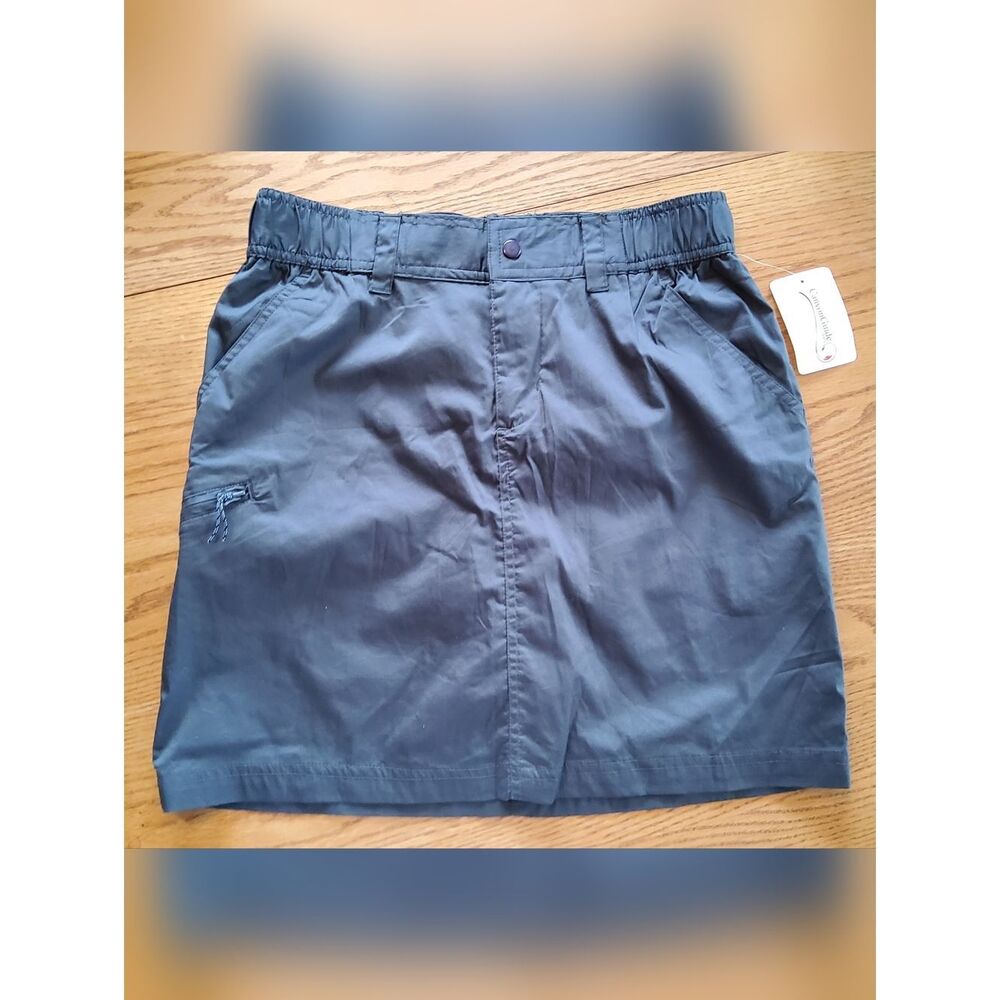 R34 Canyon Guide Outfitters Casual Elastic Waist Womens Skort - Dark Gray NWT